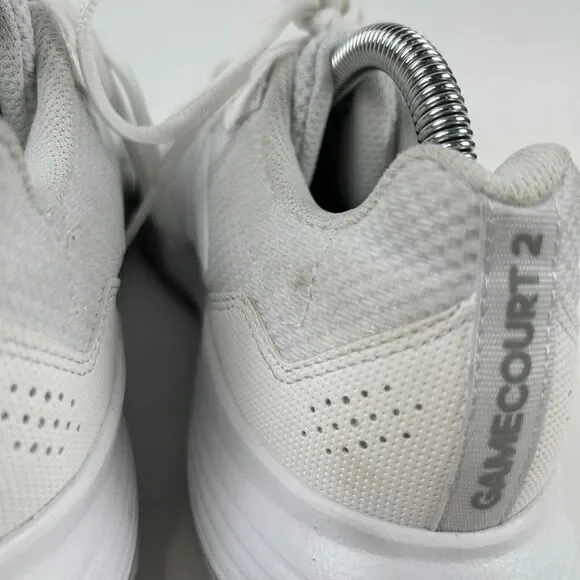 adidas Game Court 2 Tennis Sneakers Women Size 9 White Mesh Upper Lace Up GW4971 - Picture 5 of 10